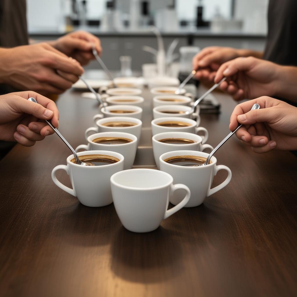 Coffee cupping session